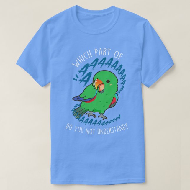 Camiseta Male Eclectus Parrot Aaaa (Frente do Design)