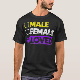 Camiseta Male Female Loved Genderqueer Genderfluid LGBT Non