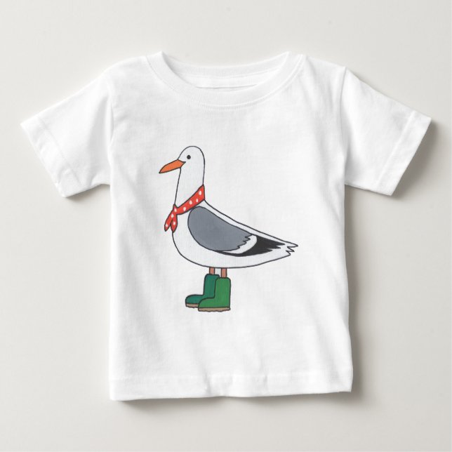 Camiseta Male Gull - Scarf and Boots (Frente)