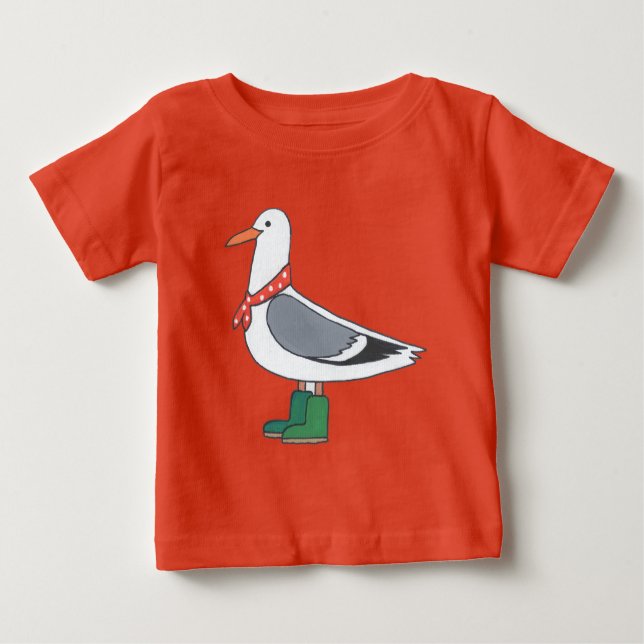 Camiseta Male Gull - Scarf and Boots (Frente)