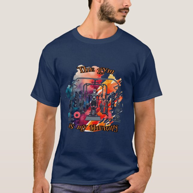 Camiseta Malhação: A academia é a minha terapia. (Frente)