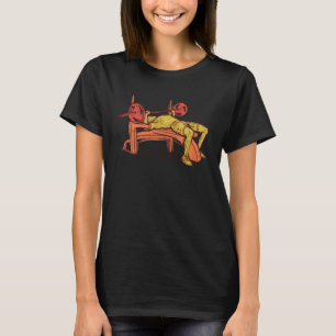 Camiseta Malhação Bench Press Workout Mão Desenhada