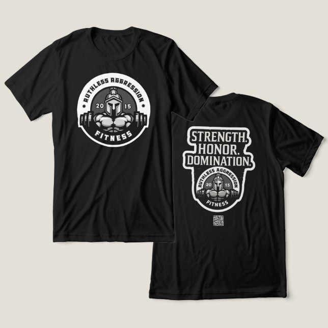 Camiseta Malhação de Agressão sem Ruth Gym Tee # 1 (Design Frente e Verso)