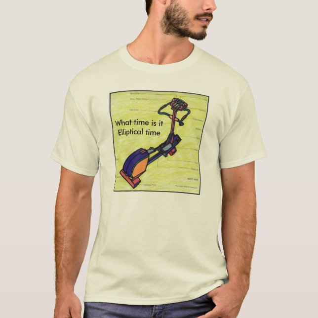 Camiseta Malhação de bicicleta Elíptica Colorida de Aquarel (Frente)