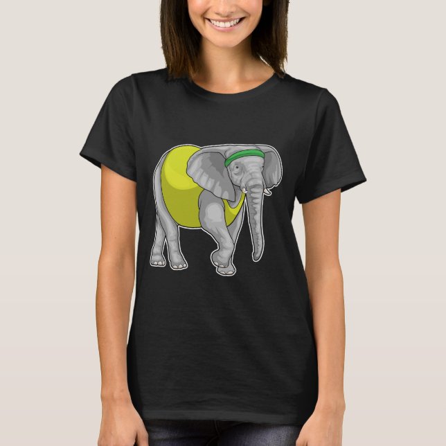Camiseta Malhação de elefante em execução (Frente)