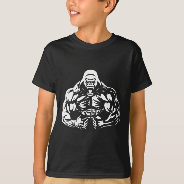 Camiseta Malhação de Gorila de Roupa de Gorila de Vegan (Frente)