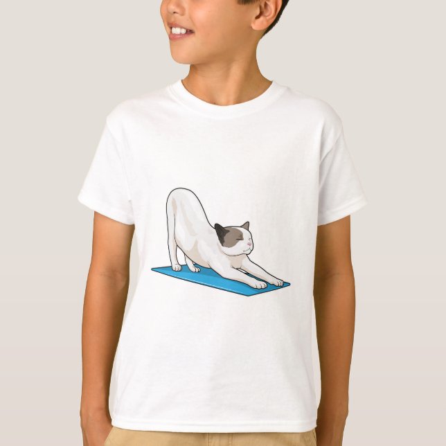 Camiseta Malhação de Meditação de Ioga Cat (Frente)