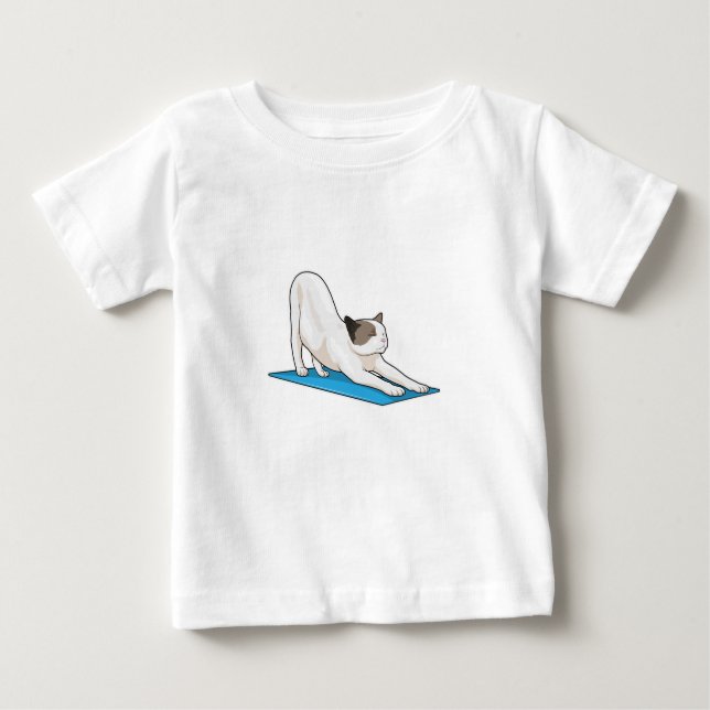 Camiseta Malhação de Meditação de Ioga Cat (Frente)