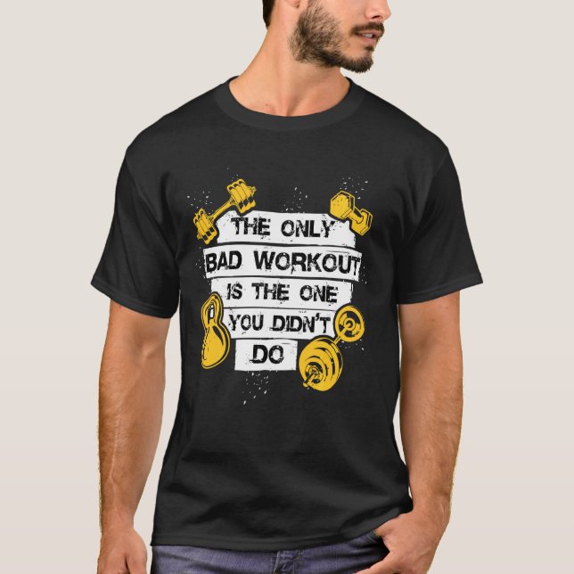 Camiseta Malhação de Motivação de Gym de Cotação de Workout (Frente)