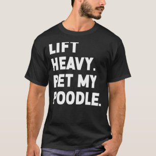Camiseta Malhação Elevação do Poodle do Cão Pet Pesado