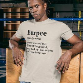 Camiseta Malhação Engraçada de Definição de Burpee do Worko
