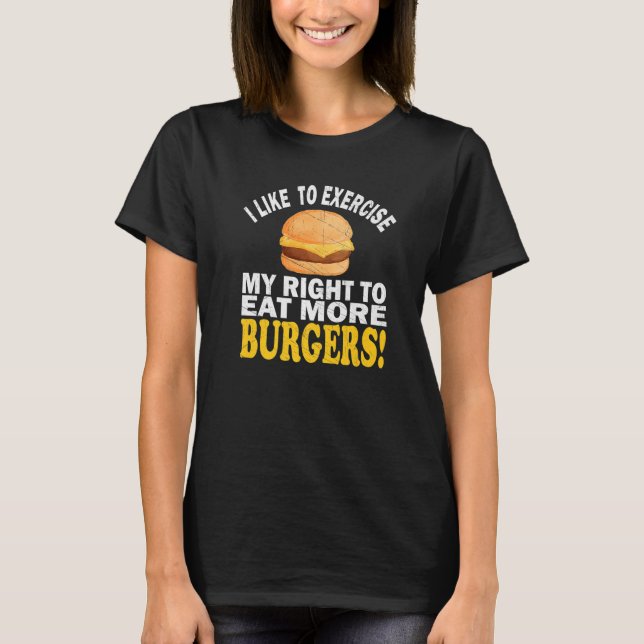 Camiseta Malhação Eu Gosto De Exercitar Meu Direito Comer M (Frente)