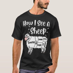 Camiseta Malhando Como Eu Vejo Uma Ovelha Fio de Lã Tricote