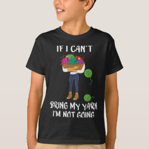 Camiseta Malhando Crochê Se Eu Não Puder Levar Meu Fio Eu N