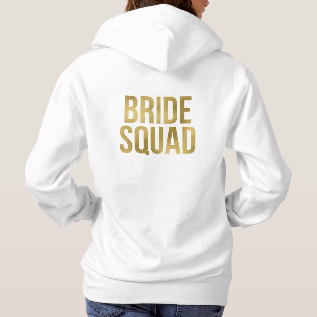 Camiseta Malhas de ponte Douradas "Bride Squad" (Verso)
