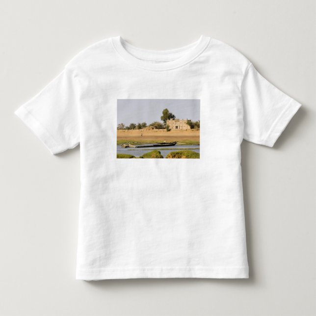 Camiseta Mali, Djenne. Rio Bani perto de Djenne (Frente)