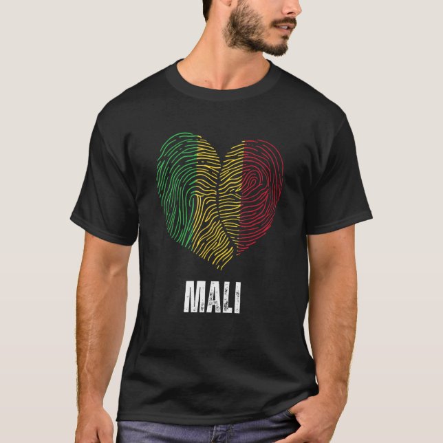 Camiseta Mali Flag Malian Flag Mali DNA Mali Heart (Frente)