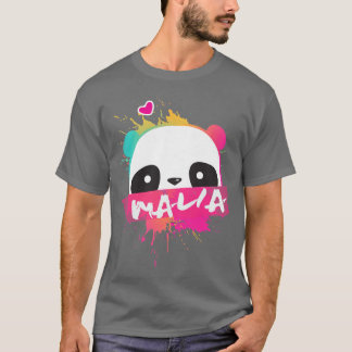 Camiseta MALIABeaulinda nome de garota com Panda Premi ador