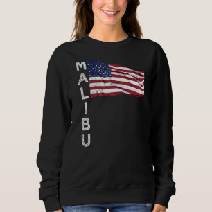 Camiseta Malibu Beach California Usa Flag American Los Ange