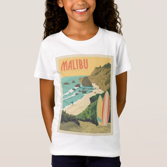 Camiseta Malibu, Califórnia (Frente)