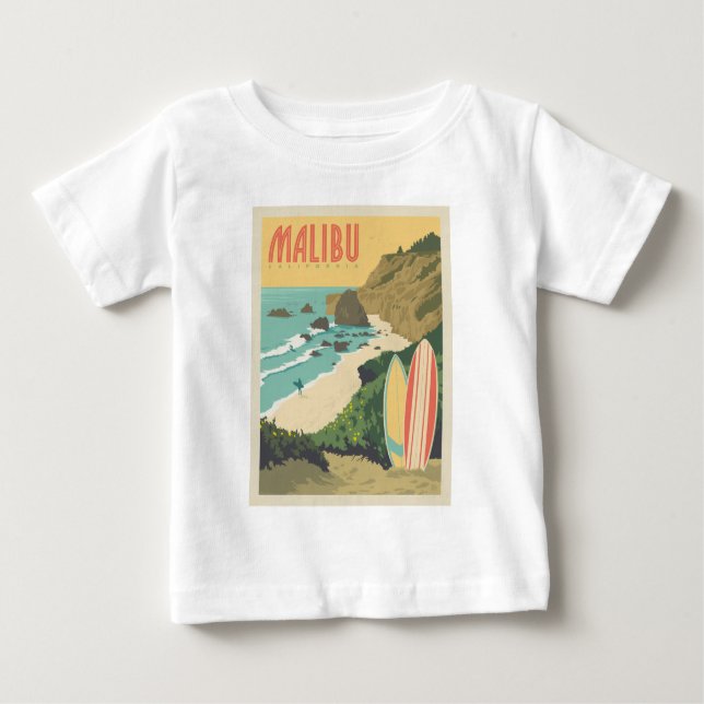 Camiseta Malibu, Califórnia (Frente)