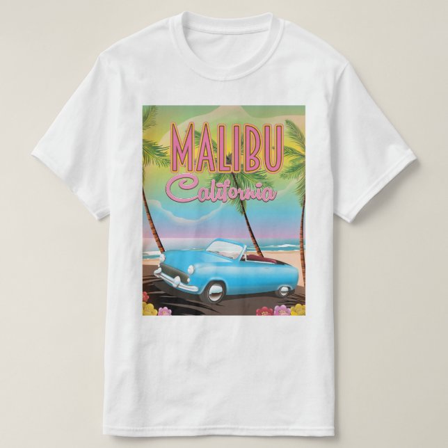 Camiseta Malibu Califórnia (Frente do Design)