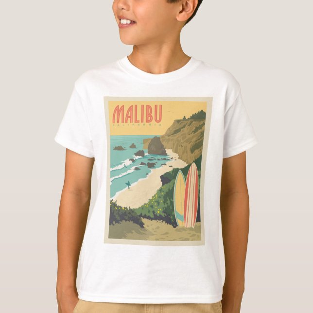 Camiseta Malibu, Califórnia (Frente)