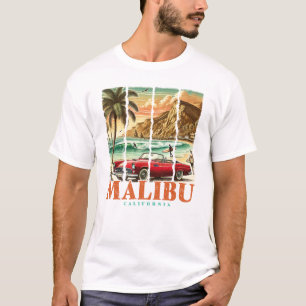 Camiseta Malibu California - Sports Car Scenical View