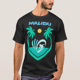 Camiseta Malibu Surfing California USA Souvenir Palms Beach
