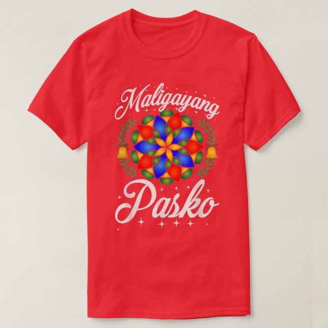 Camiseta Maligayang Pasko Feliz Natal No Tagalog Philip (Frente do Design)