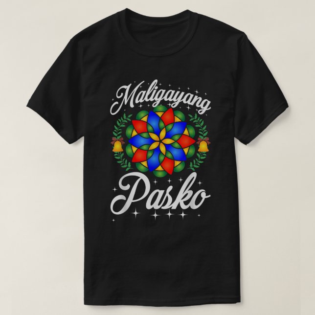 Camiseta Maligayang Pasko Feliz Natal No Tagalog Philip (Frente do Design)