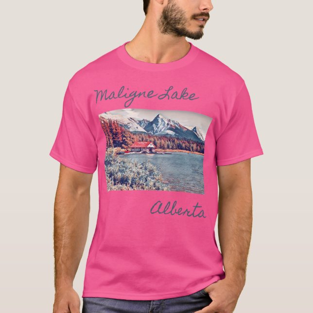 Camiseta Maligne Lake - Alberta Canada (Frente)