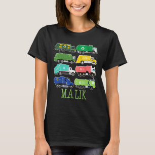 Camiseta Malik Trash Truck For Kids Collector Ecologist Gar