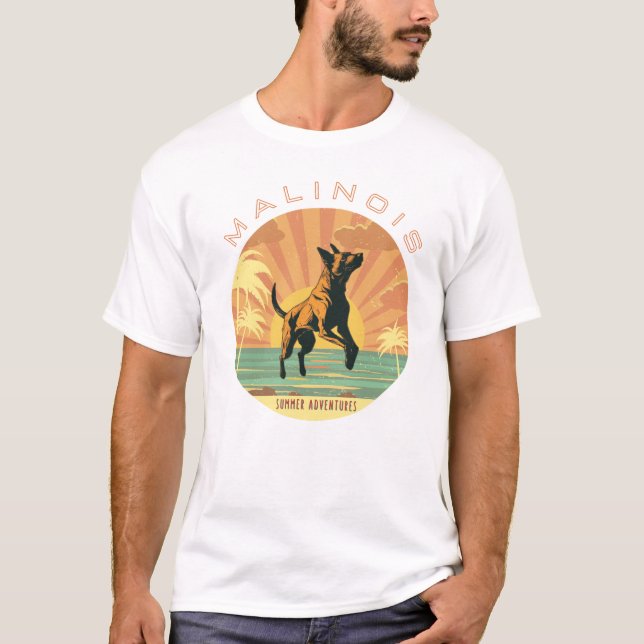 Camiseta Malinois - Aventuras de Verão (Frente)