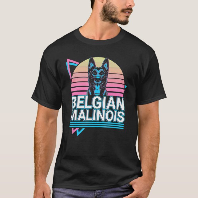 Camiseta Malinois Belga Retro (Frente)