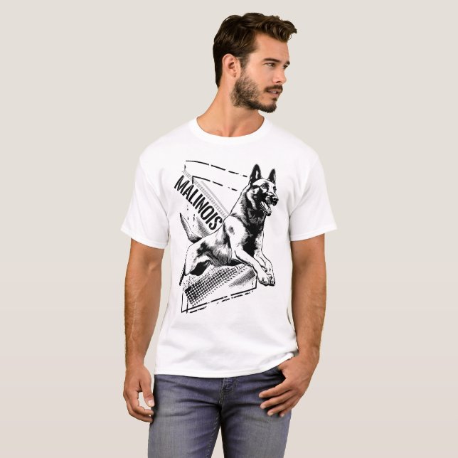 Camiseta Malinois - pastor belga - Mecelaar (Frente Completa)