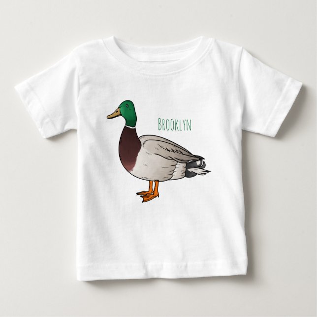 Camiseta Mallard duck cartoon illustration  (Frente)