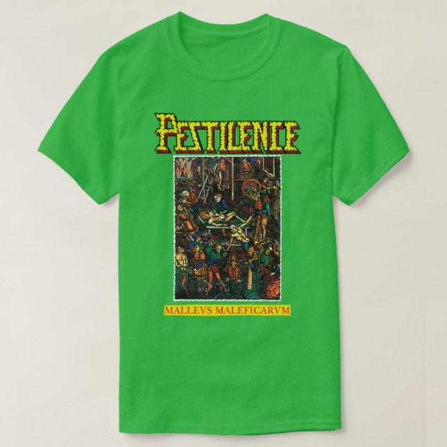Camiseta Malleves Maleficarvm y Pestilence Old School Thras (Frente do Design)