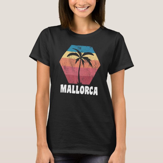 Camiseta Mallorca Palm Retro 80s 90s (Frente)