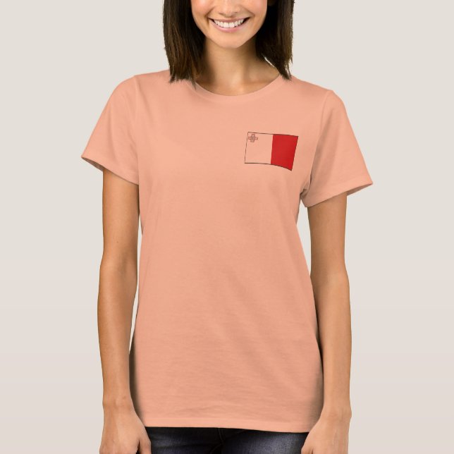 Camiseta Malta Bandeira + Mapa (Frente)