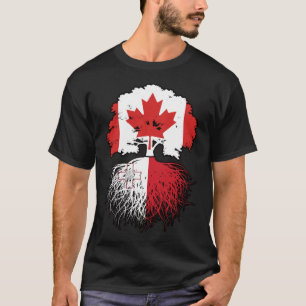 Camiseta Malta Canadian Tree Roots Flag
