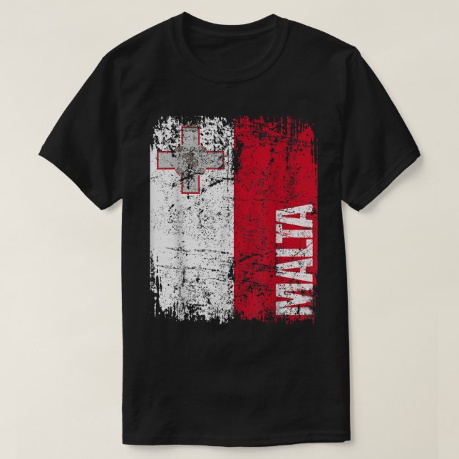 Camiseta MALTA Flag Vintage - MALTA (Frente do Design)