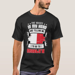 Camiseta Malta Na Minha Cabeça