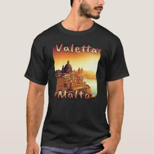 Camiseta Malta Valletta Red Colors Centro Old Town Grunge