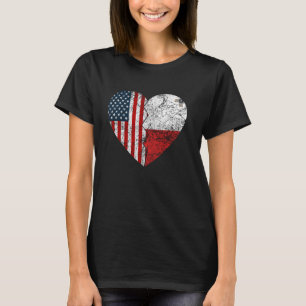 Camiseta Maltês American Flags Heart United States Malta R