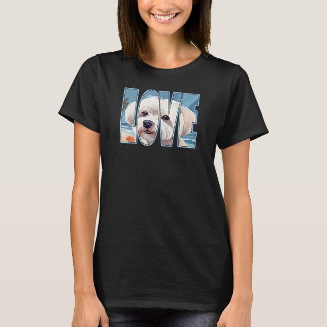 Camiseta Maltês - Cachorro Love (Frente)