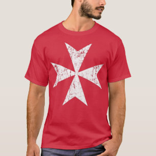 Camiseta Maltês Cross Small Breastpocket White impressão 