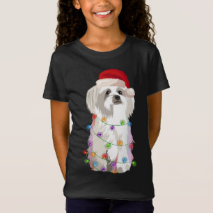 Camiseta Maltês de Natal Luz de Natal