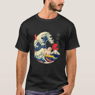 Camiseta Maltês Japonês Kanagawa Surf Loyal Dog T Sh