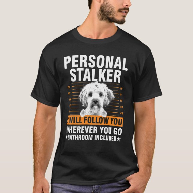 Camiseta Maltês legal para homens Cachorro estelar pessoal (Frente)